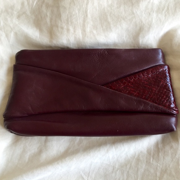 Vintage 80's faux leather and snakeskin purse