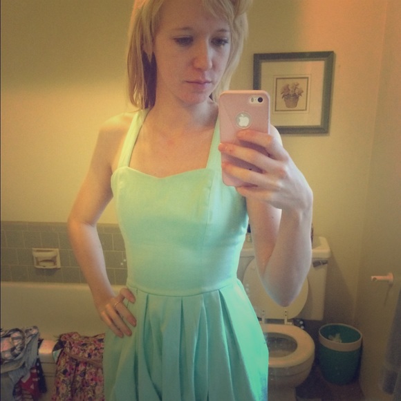 SOLD! Mint dress. Bow back