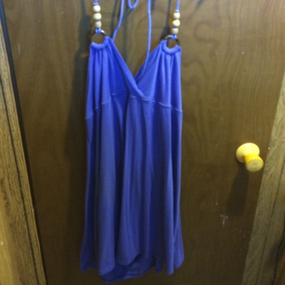 Blue/purple halter top dress