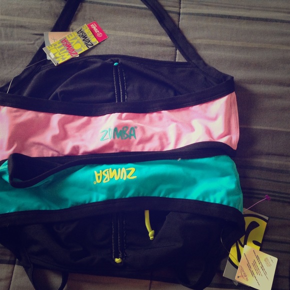 Two Zumba Bra Tops 💗💙💗💙