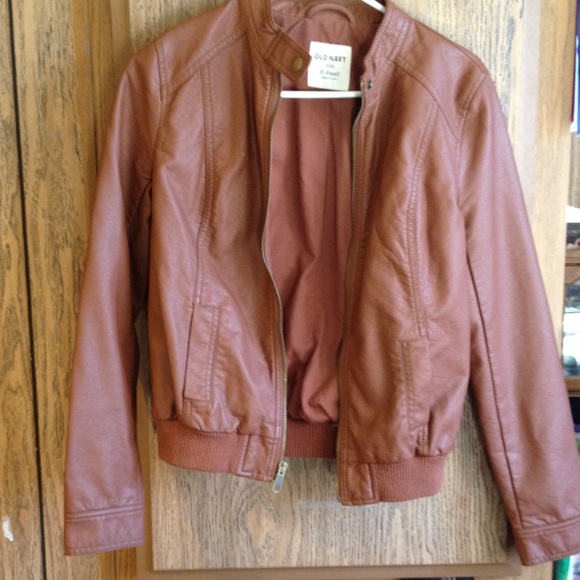 Brown leather jacket