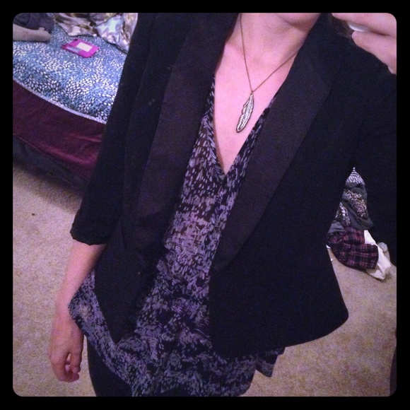 Black silky blazer