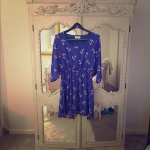 Peach Love Nautical Dress from Ivy and Leo size L