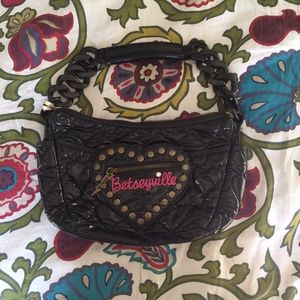 Betsey Johnson puffy hearts satchel