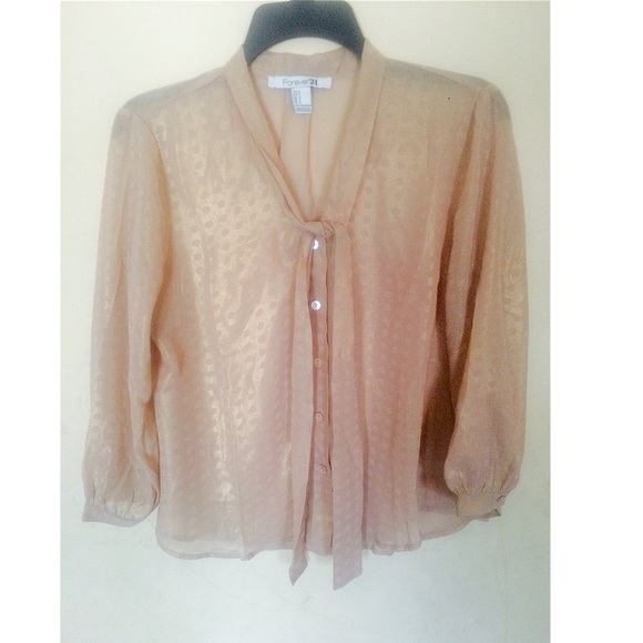 Sheer Nude Polka Dotted Top❤️