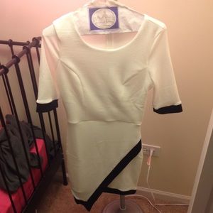 Lulus ivory and black formal dress