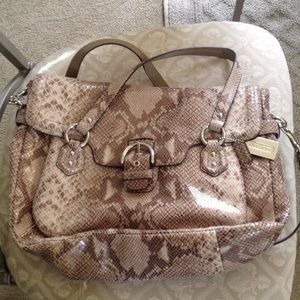 FLASH SALE!!  Authentic Coach Snake Print Satchel