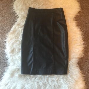 Faux leather skirt