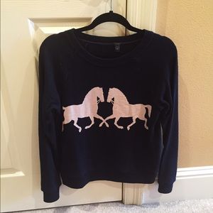 J. Crew Sweaters - Bundle JCREW horse sweater and sequin clutch! J. Crew Sweaters - Bundle JCREW horse sweater and sequin clutch!