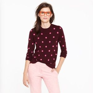 J. Crew Sweaters - JCREW cashmere pink polka dot sweater J. Crew Sweaters - JCREW cashmere pink polka dot sweater