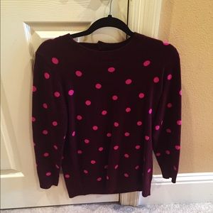 J. Crew Sweaters - JCREW cashmere pink polka dot sweater J. Crew Sweaters - JCREW cashmere pink polka dot sweater