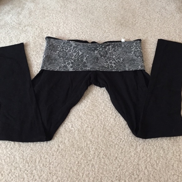 Gray and black leggings