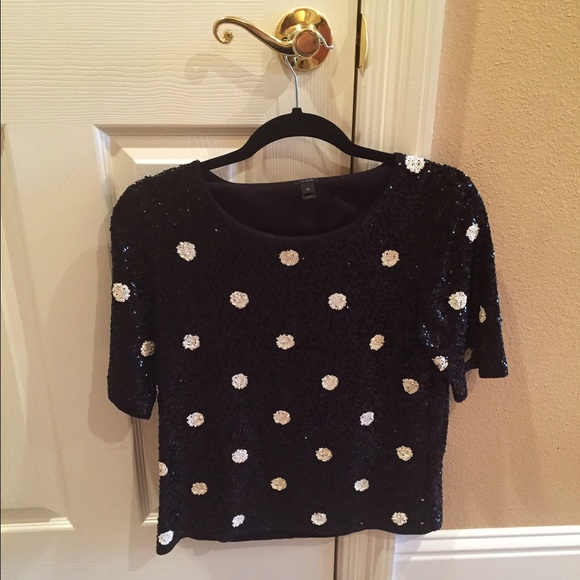 J. Crew Tops - JCREW sequin polka dot sweater top. J. Crew Tops - JCREW sequin polka dot sweater top.