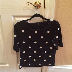 J. Crew Tops - JCREW sequin polka dot sweater top. J. Crew Tops - JCREW sequin polka dot sweater top.