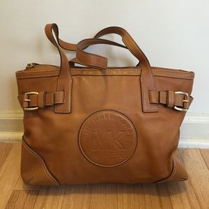 Light brown leather Michael Michael Kors tote bag