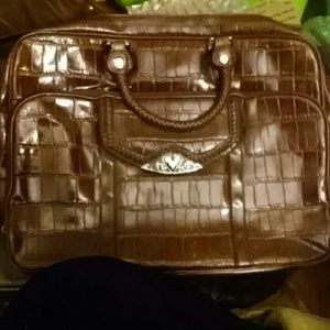 Large faux alligator briefcase/laptop bag.