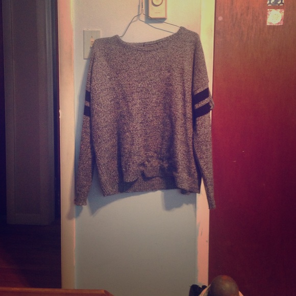 Brandy Melville grey sweater with stripes
