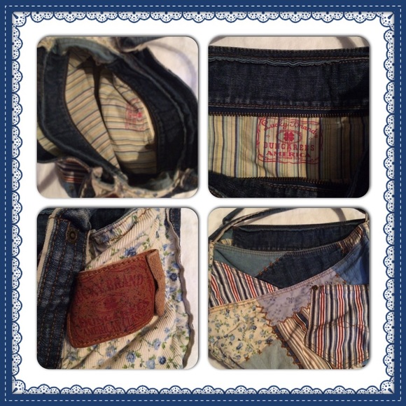 Small Cute Denim and Fabric Lucky Handbag!👜