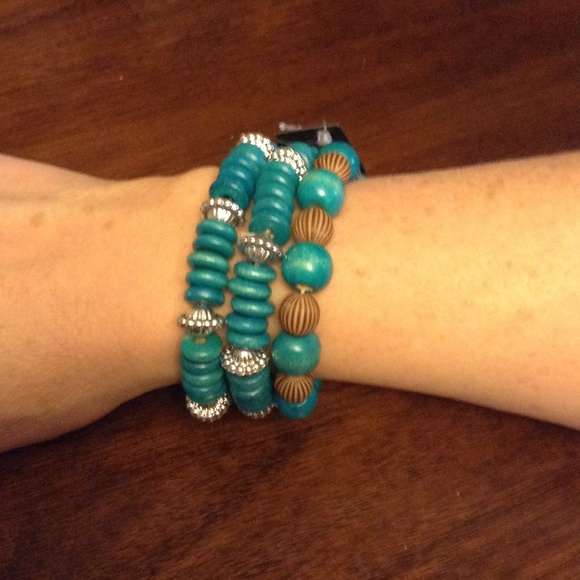 Set of 3 Beaded Bracelets-NWT