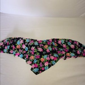 Floral flowy bikini top