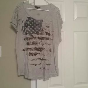 ROCK & REPUBLIC XL cotton embellished shirt