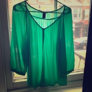 H&M Green Blouse