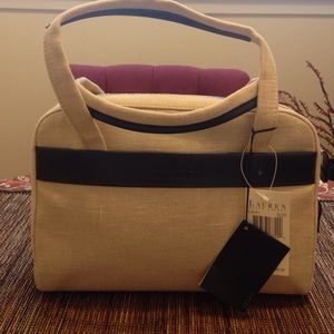 Ralph Lauren Beige Linen Tote