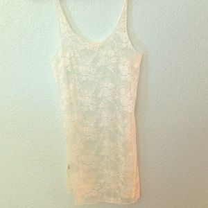 Lace Tank Top in White