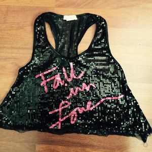 💗BLING SEQUIN CROP TOP💗