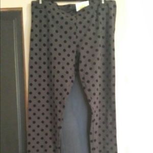 Black/Grey polkadot leggings
