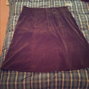 Gorgeous brown suede long skirt.
