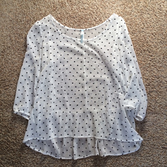 Francesca's Sheer White Blouse