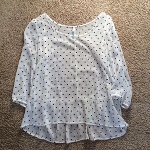 Francesca's Sheer White Blouse