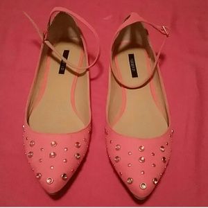 Pink flats
