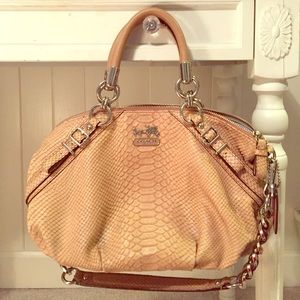 Nude Snakeskin Coach Purse