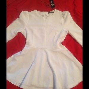 Peplum Long Sleeve Top