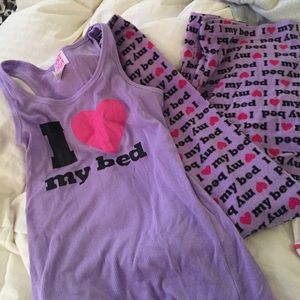 "I Love My Bed" Pajama Set