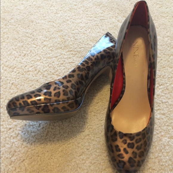 Nine & Co size 9 leopard print heels; like new