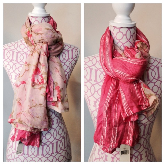 Collection 18 Accessories - 2 for 1 floral/rose color scarf, Collection18, NWT