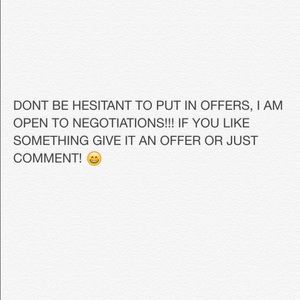 OPEN TO NEGOTIATIONS