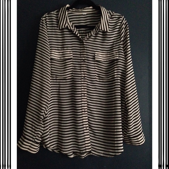 Striped Sheer Top