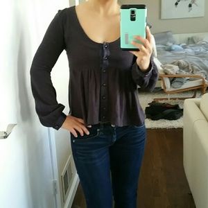 Purple baby doll top