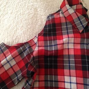 shoulder cut out flannel