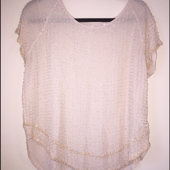 Parker silk beaded blouse