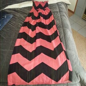 Chevron maxi dress