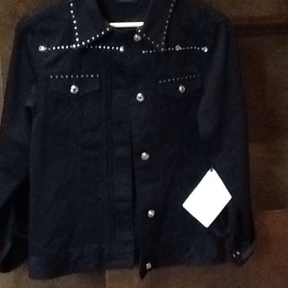 Black Western Jacket with Crystal Studs.