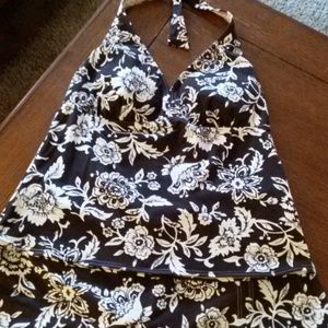 Lands End 2 pieceTakini & Skirt Swim Suit