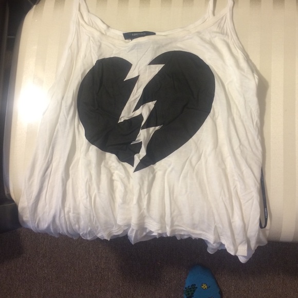 Spaghetti strap broken hearted shirt