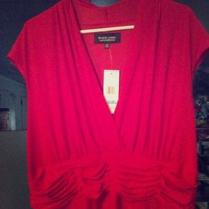 Evan Picone Black Label Cherry Red Dress - 20W