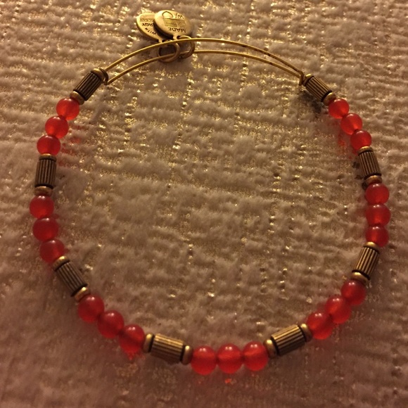 Small red beaded Alex and Ani